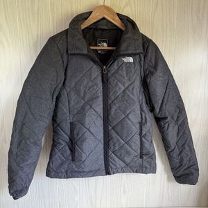 The North Face Quilted Puff Jacket in Dark Gray